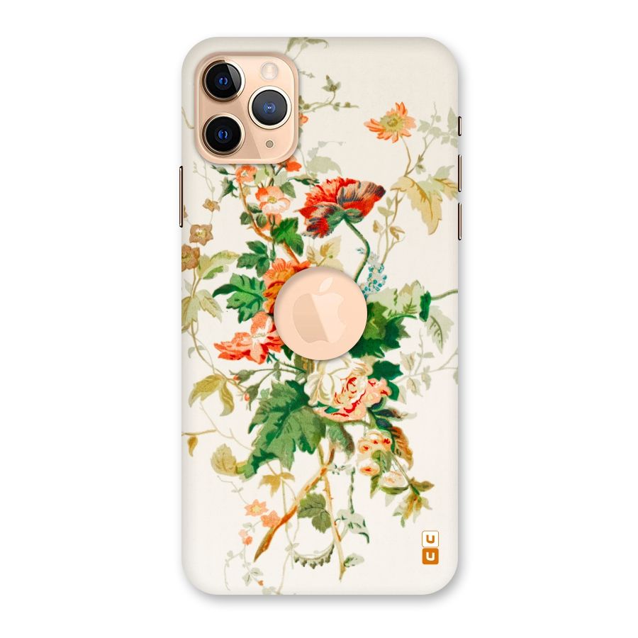 Summer Floral Back Case for iPhone 11 Pro Max Logo Cut