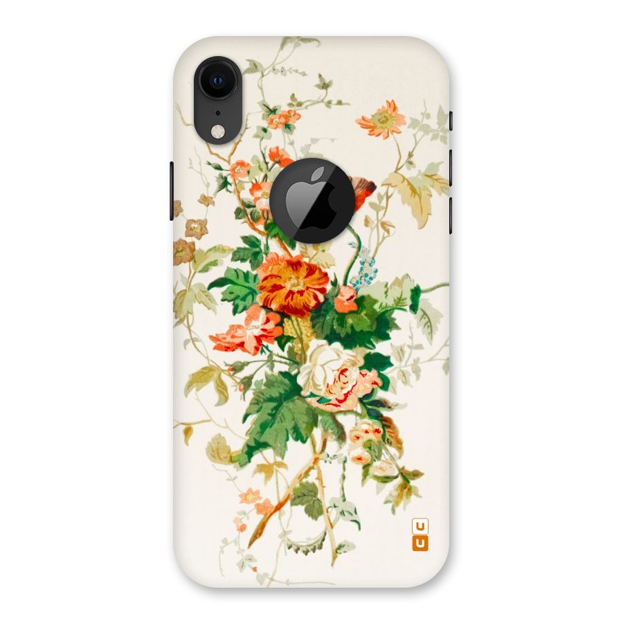 Summer Floral Back Case for iPhone XR Logo Cut