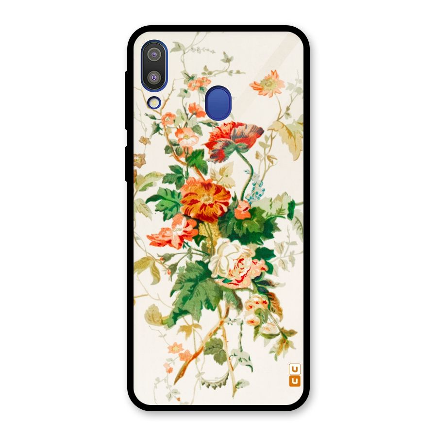 Summer Floral Glass Back Case for Galaxy M20
