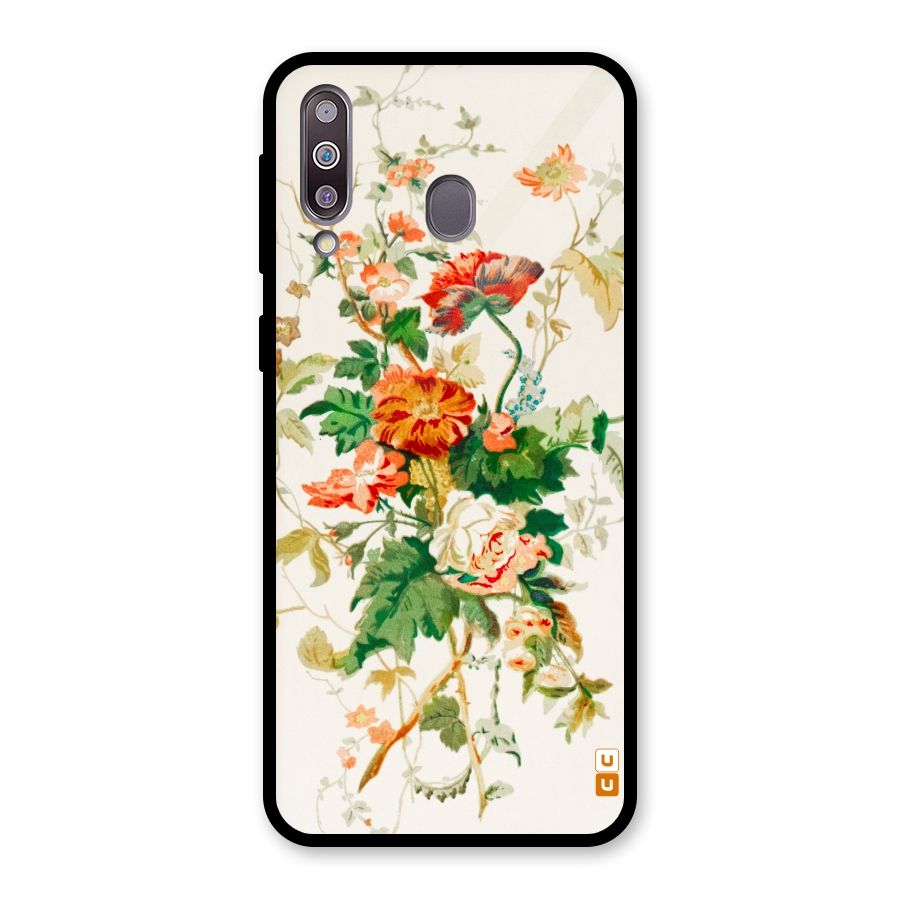 Summer Floral Glass Back Case for Galaxy M30