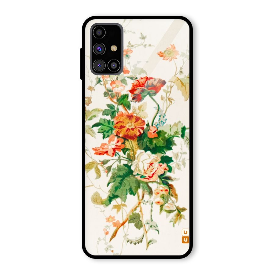 Summer Floral Glass Back Case for Galaxy M31s