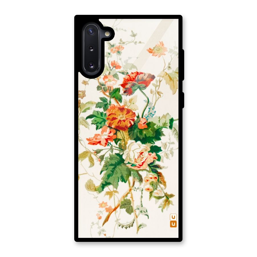 Summer Floral Glass Back Case for Galaxy Note 10