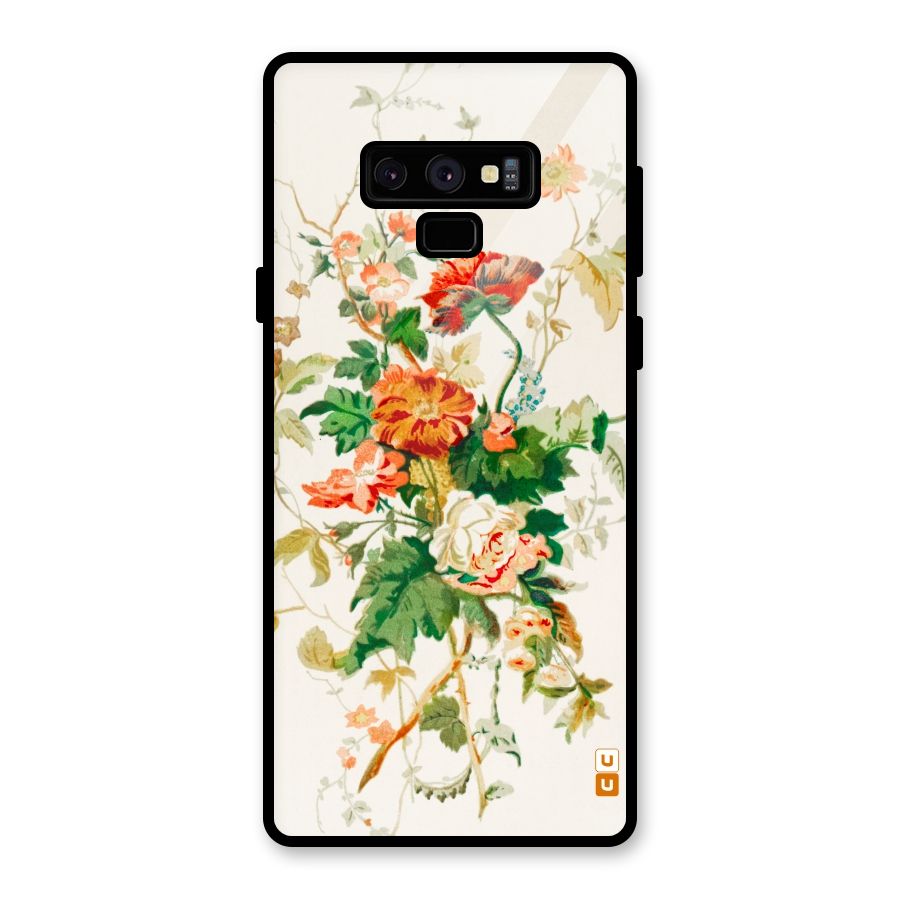Summer Floral Glass Back Case for Galaxy Note 9
