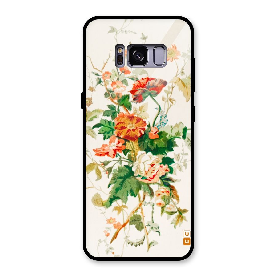 Summer Floral Glass Back Case for Galaxy S8