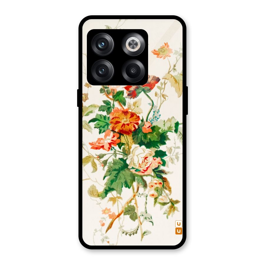 Summer Floral Glass Back Case for OnePlus 10T