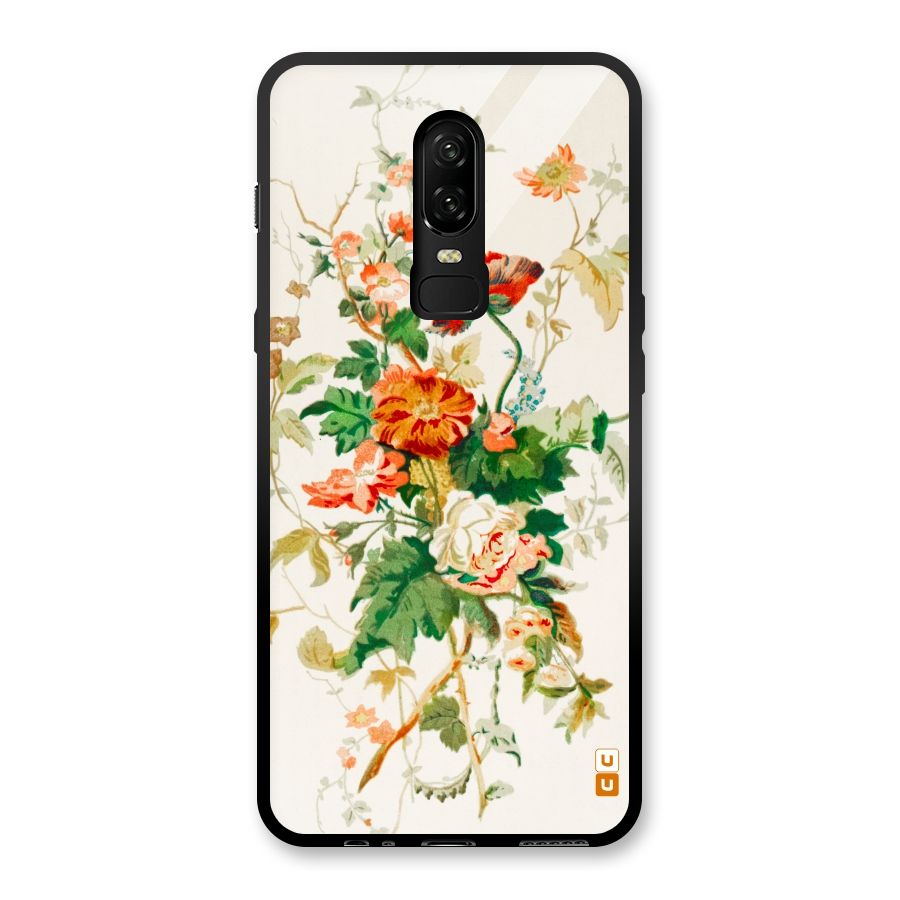 Summer Floral Glass Back Case for OnePlus 6