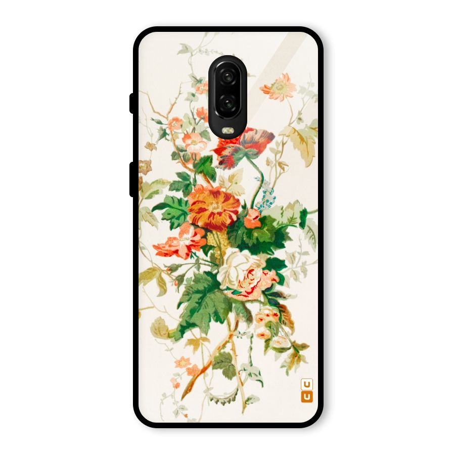 Summer Floral Glass Back Case for OnePlus 6T