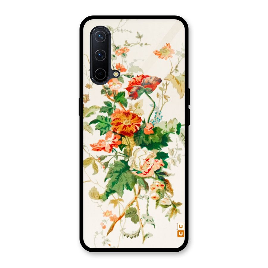Summer Floral Glass Back Case for OnePlus Nord CE 5G