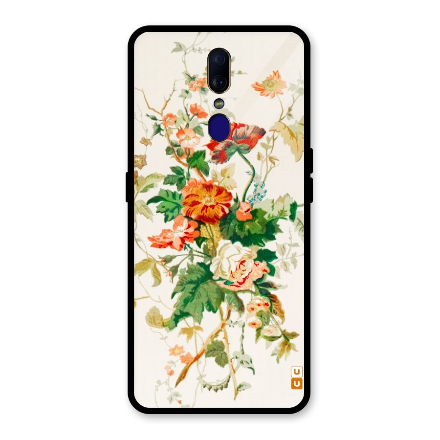 Summer Floral Glass Back Case for Oppo F11