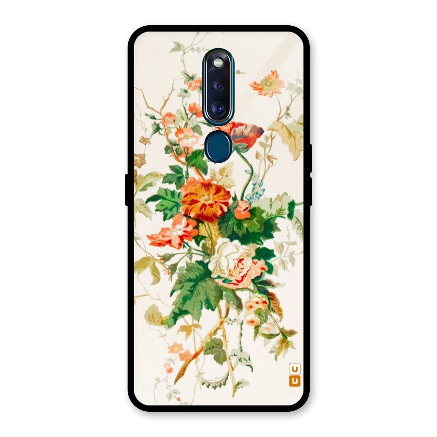 Summer Floral Glass Back Case for Oppo F11 Pro