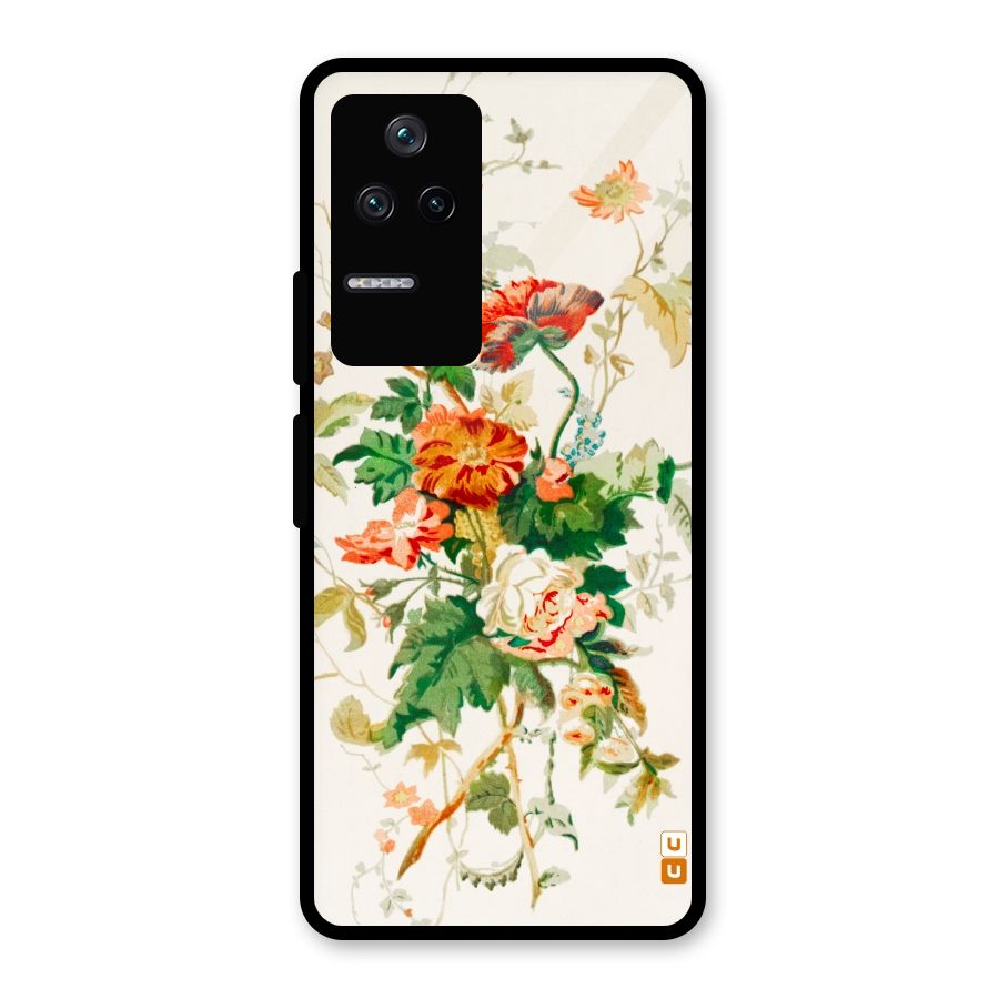 Summer Floral Glass Back Case for Poco F4 5G