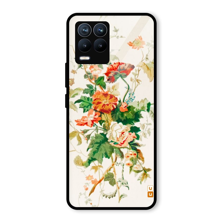 Summer Floral Glass Back Case for Realme 8 Pro