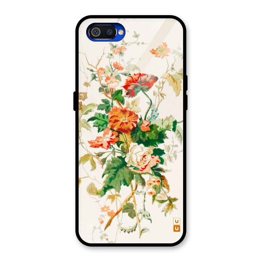 Summer Floral Glass Back Case for Realme C2