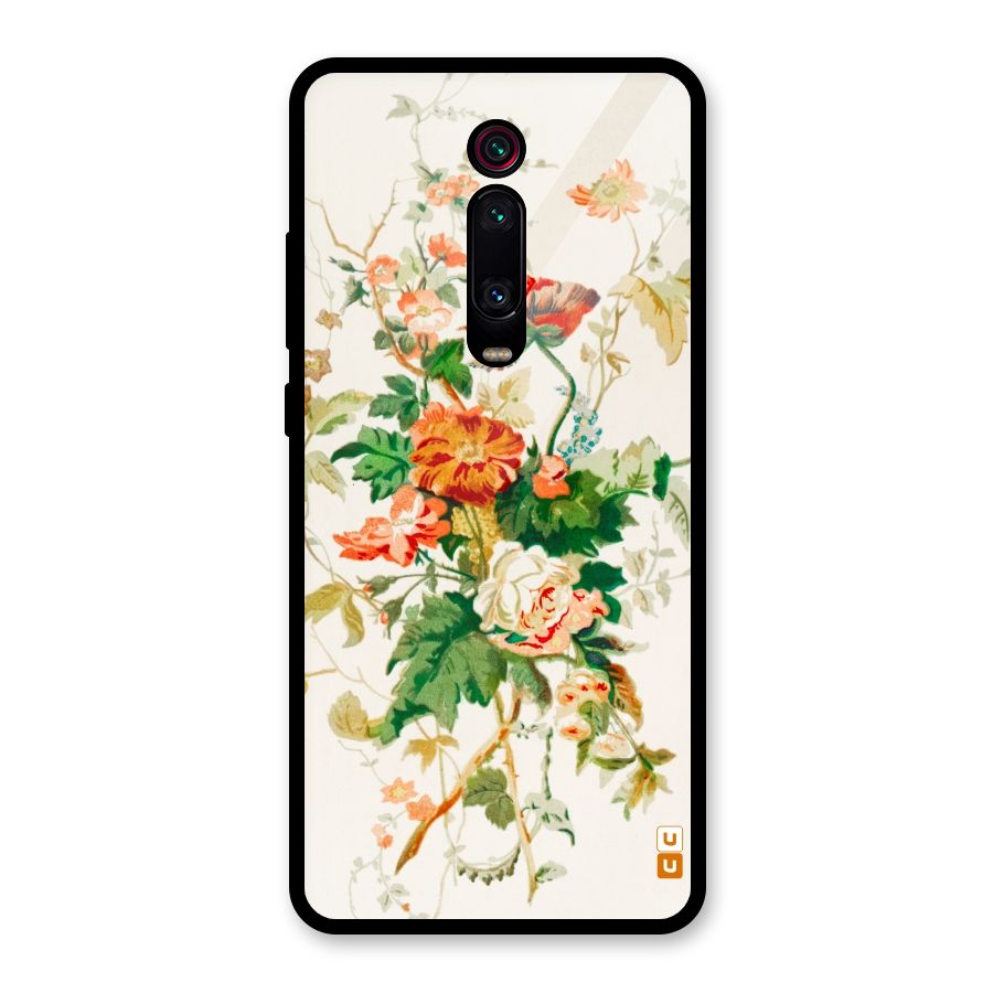Summer Floral Glass Back Case for Redmi K20