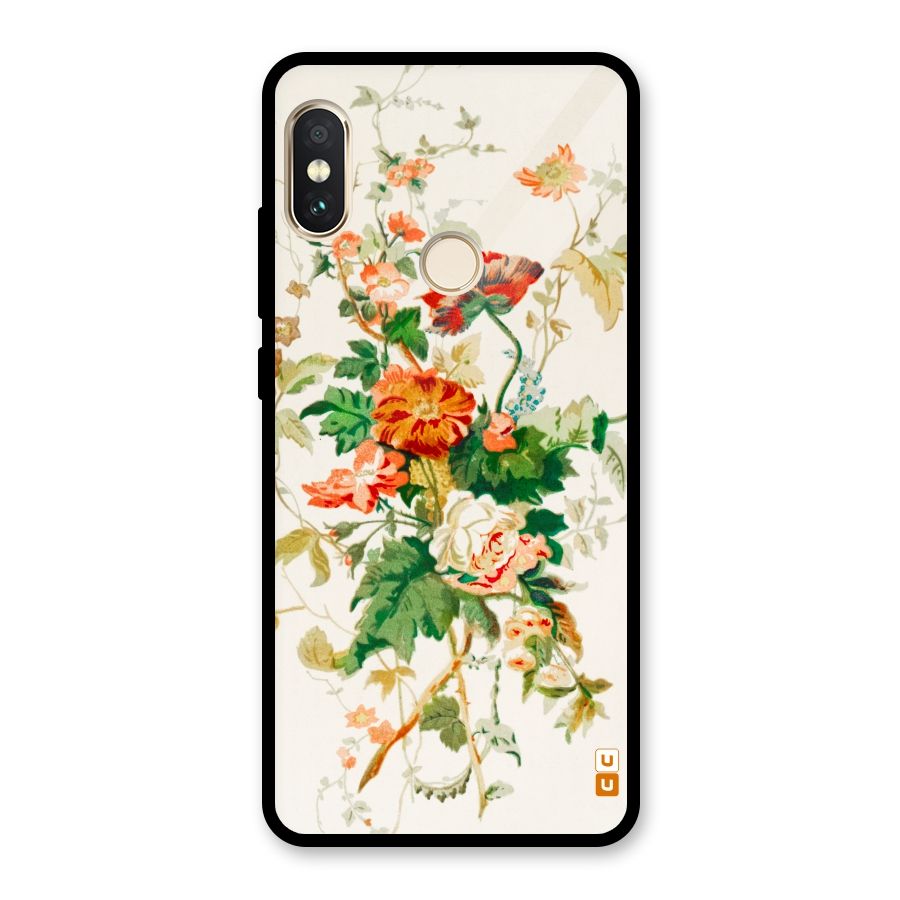 Summer Floral Glass Back Case for Redmi Note 5 Pro