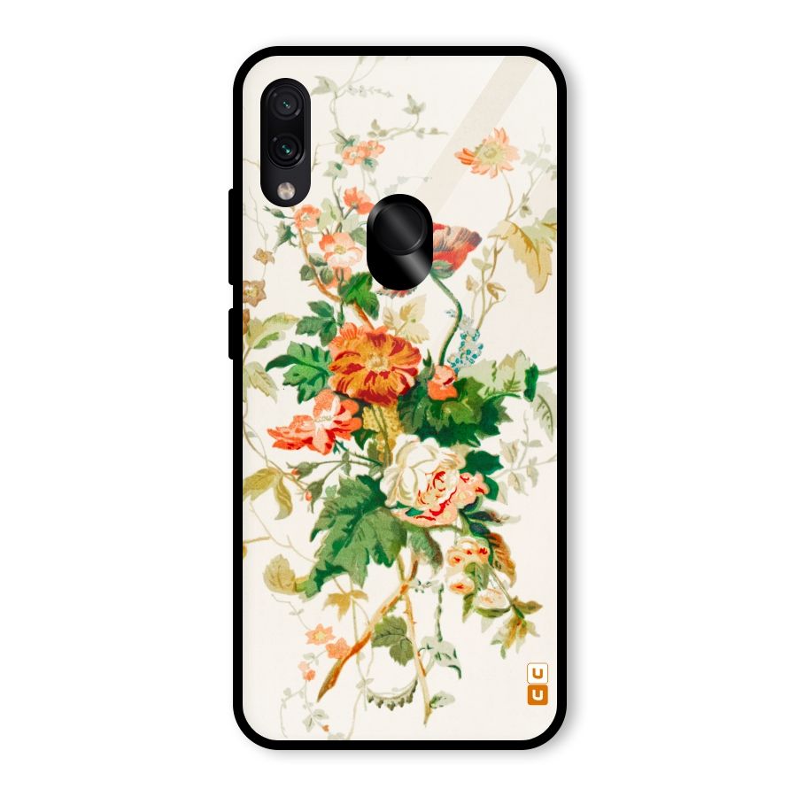 Summer Floral Glass Back Case for Redmi Note 7