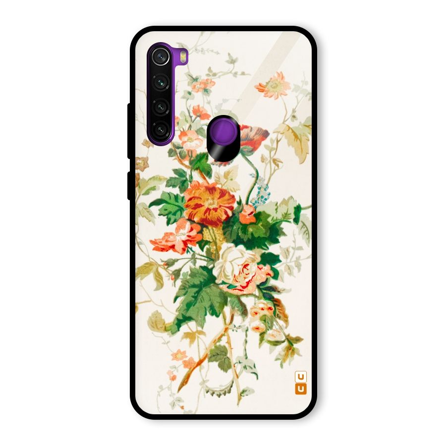Summer Floral Glass Back Case for Redmi Note 8