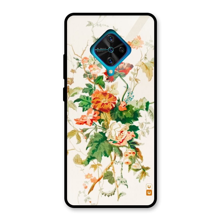 Summer Floral Glass Back Case for Vivo S1 Pro