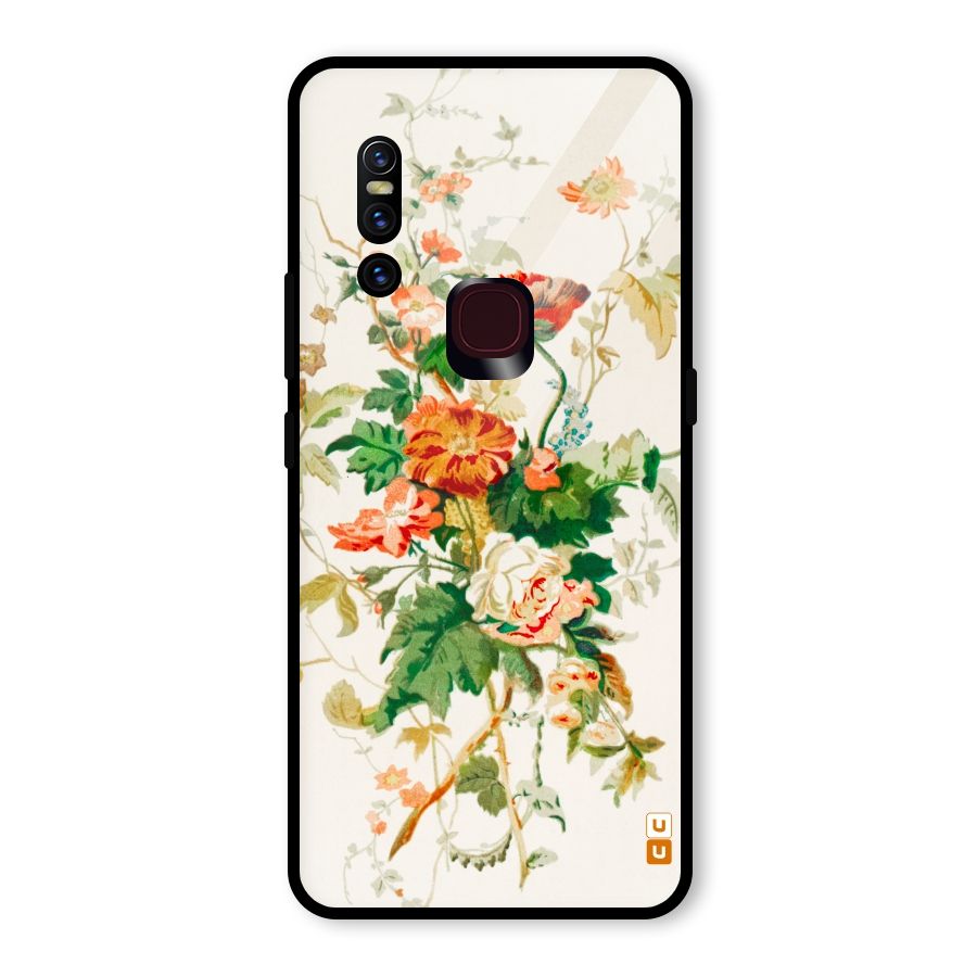 Summer Floral Glass Back Case for Vivo V15