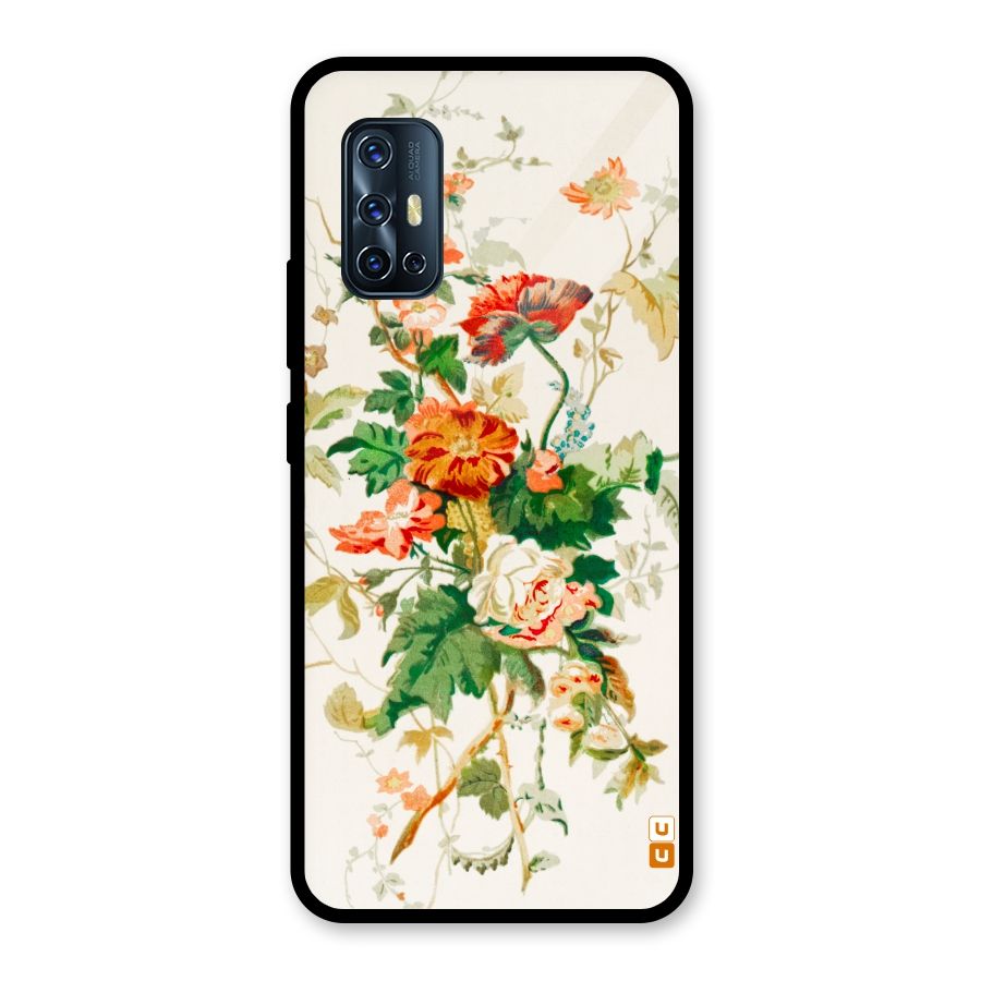 Summer Floral Glass Back Case for Vivo V17