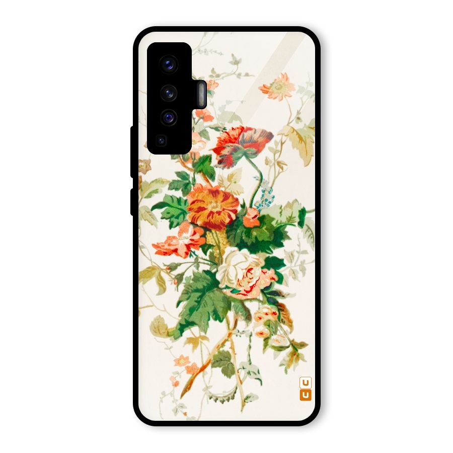 Summer Floral Glass Back Case for Vivo X50