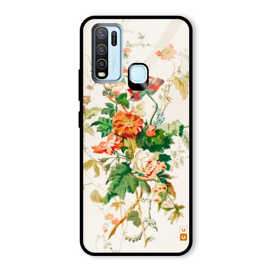 Summer Floral Glass Back Case for Vivo Y30