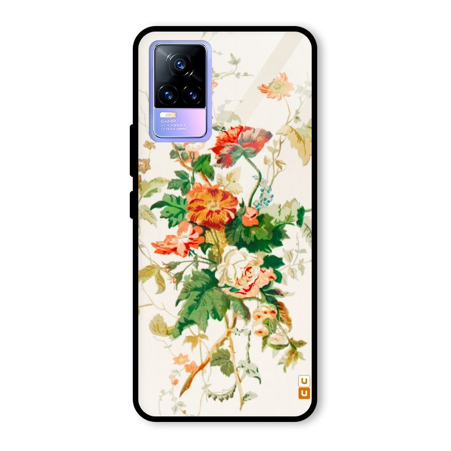 Summer Floral Glass Back Case for Vivo Y73