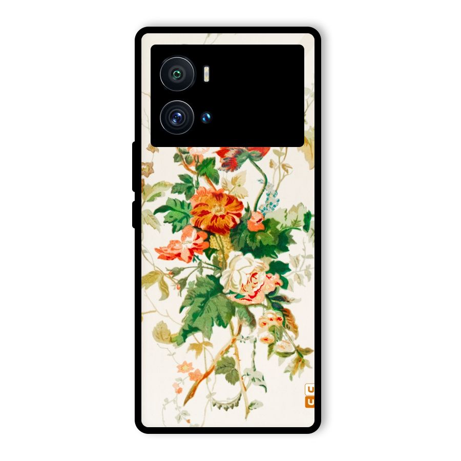 Summer Floral Glass Back Case for Vivo iQOO 9 Pro