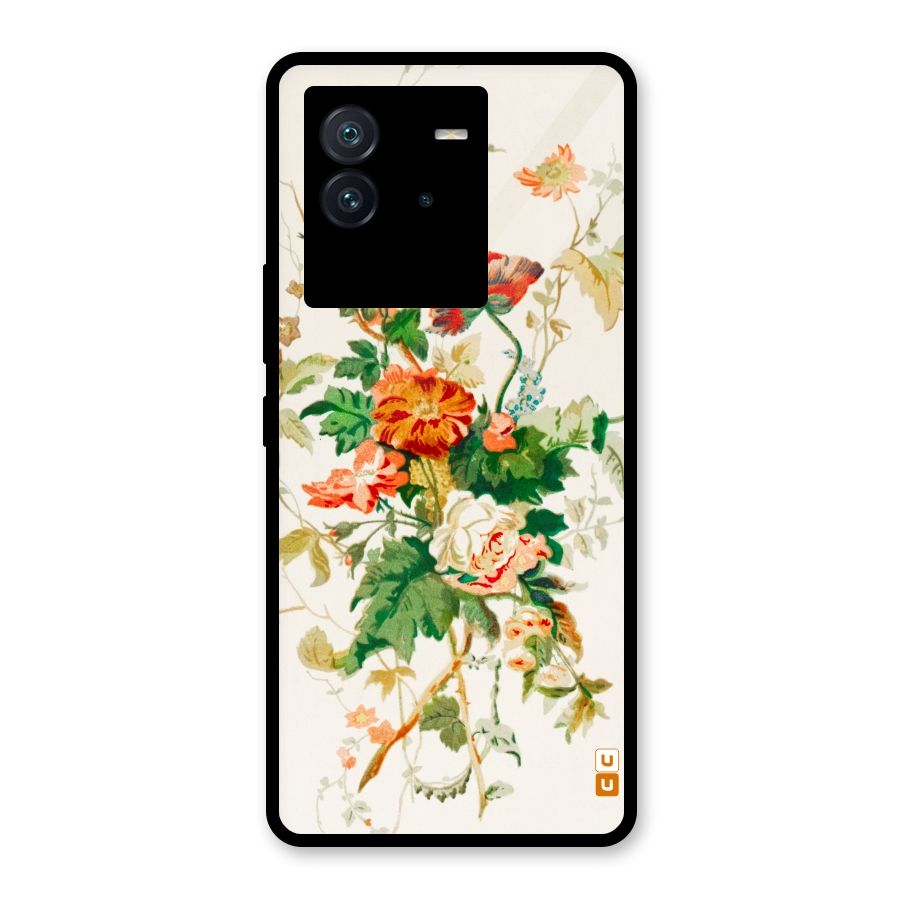 Summer Floral Glass Back Case for Vivo iQOO Neo 6 5G