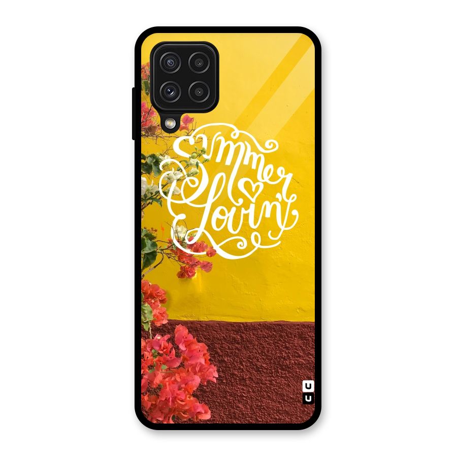Summer Lovin Glass Back Case for Galaxy A22 4G