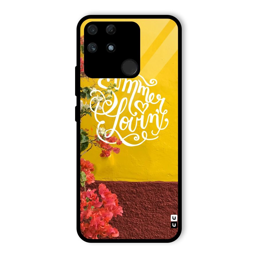 Summer Lovin Glass Back Case for Realme Narzo 50A