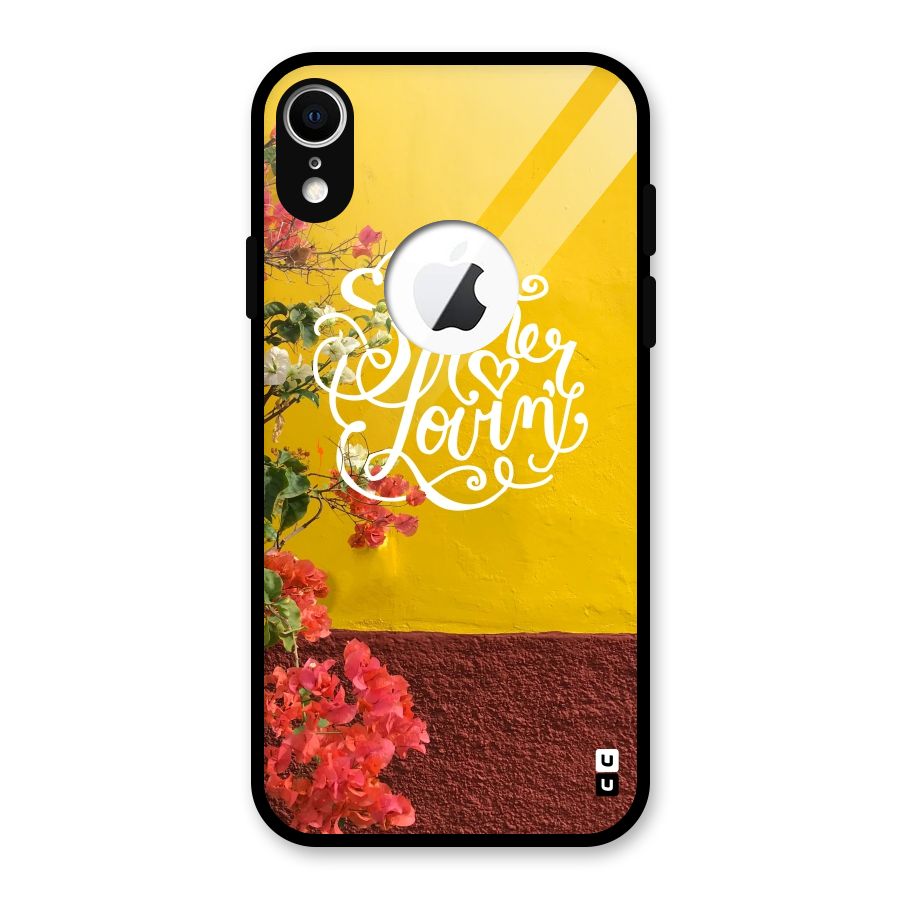 Summer Lovin Glass Back Case for iPhone XR Logo Cut