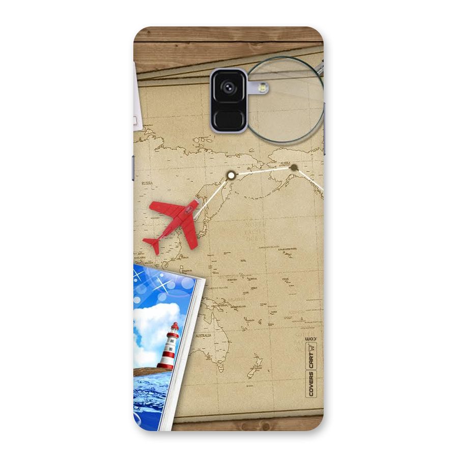 Summer Travel Back Case for Galaxy A8 Plus
