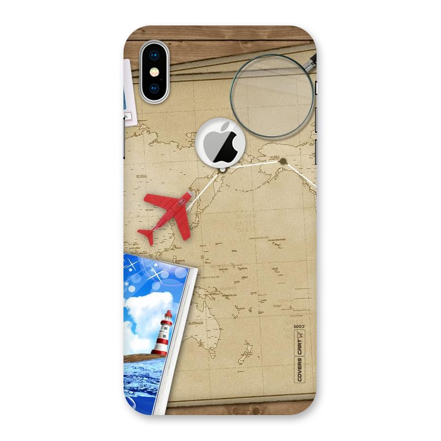 Summer Travel Back Case for iPhone XS Logo Cut