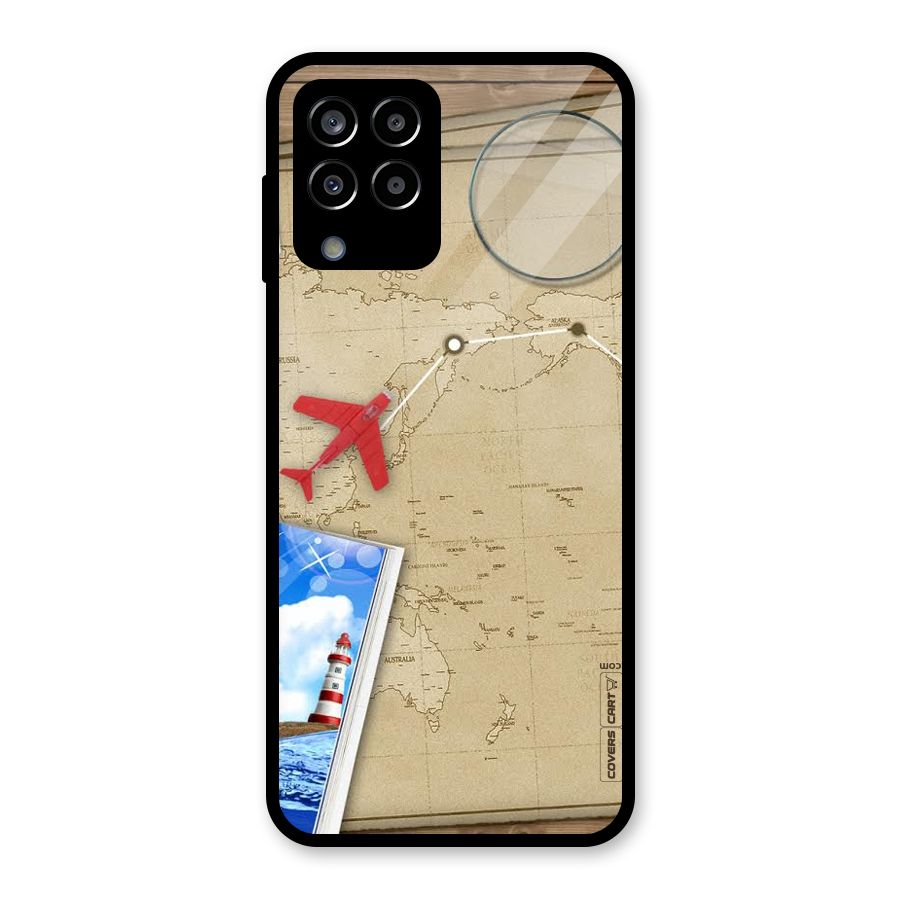 Summer Travel Glass Back Case for Galaxy M33