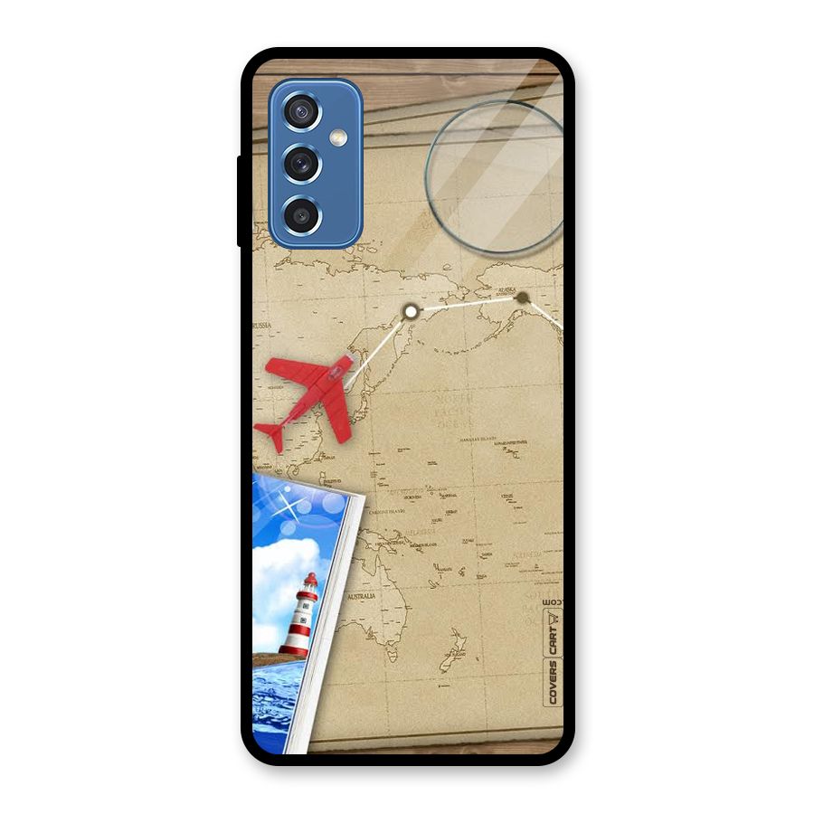 Summer Travel Glass Back Case for Galaxy M52 5G