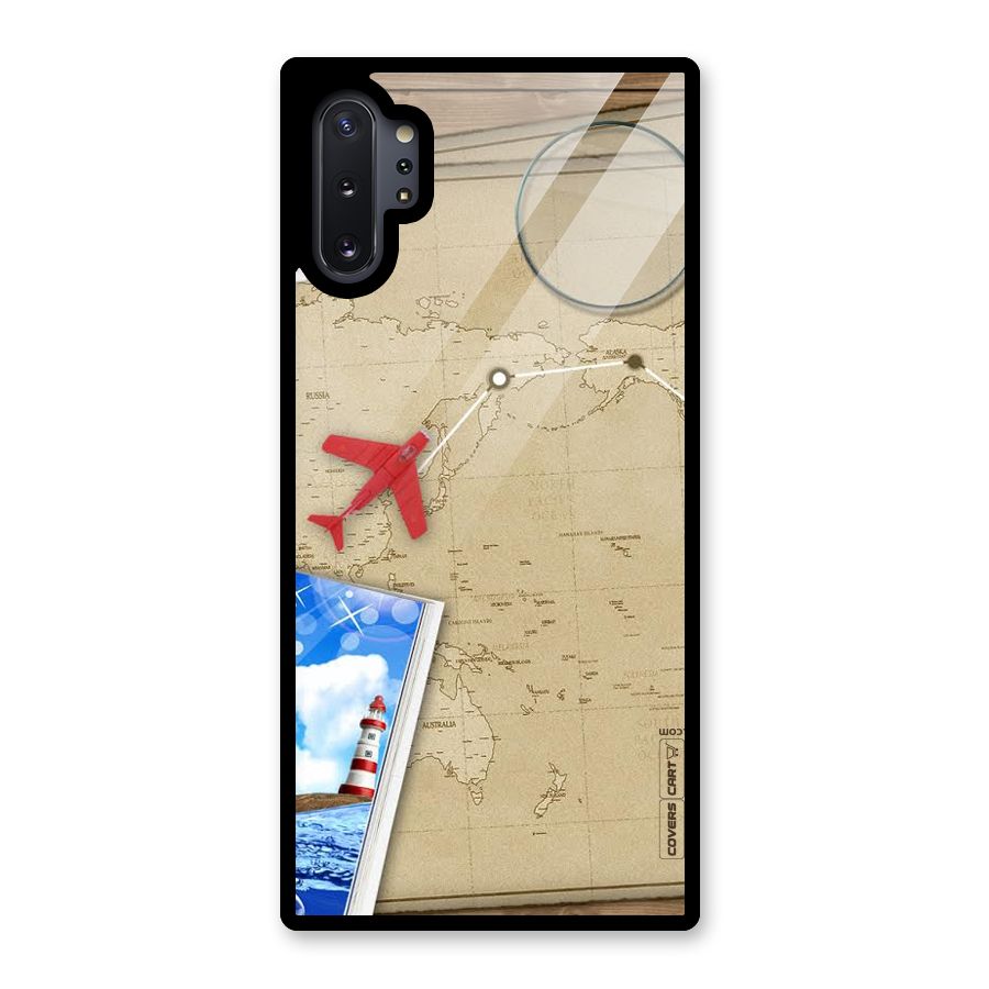 Summer Travel Glass Back Case for Galaxy Note 10 Plus