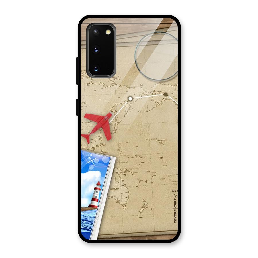 Summer Travel Glass Back Case for Galaxy S20
