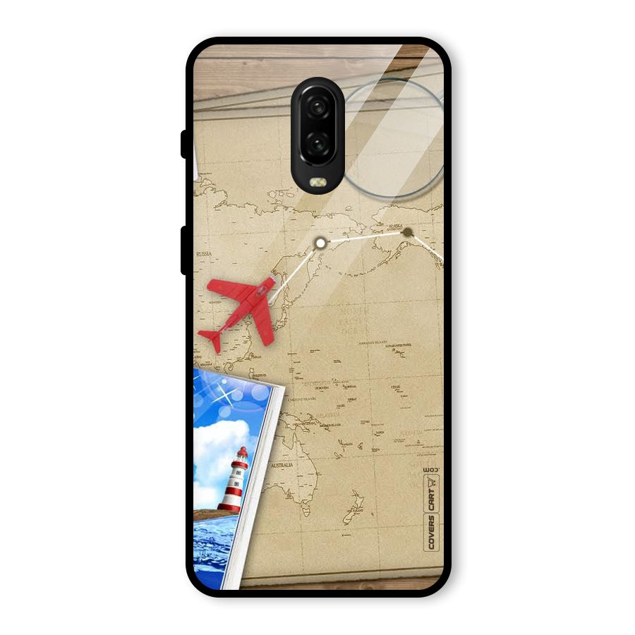 Summer Travel Glass Back Case for OnePlus 6T