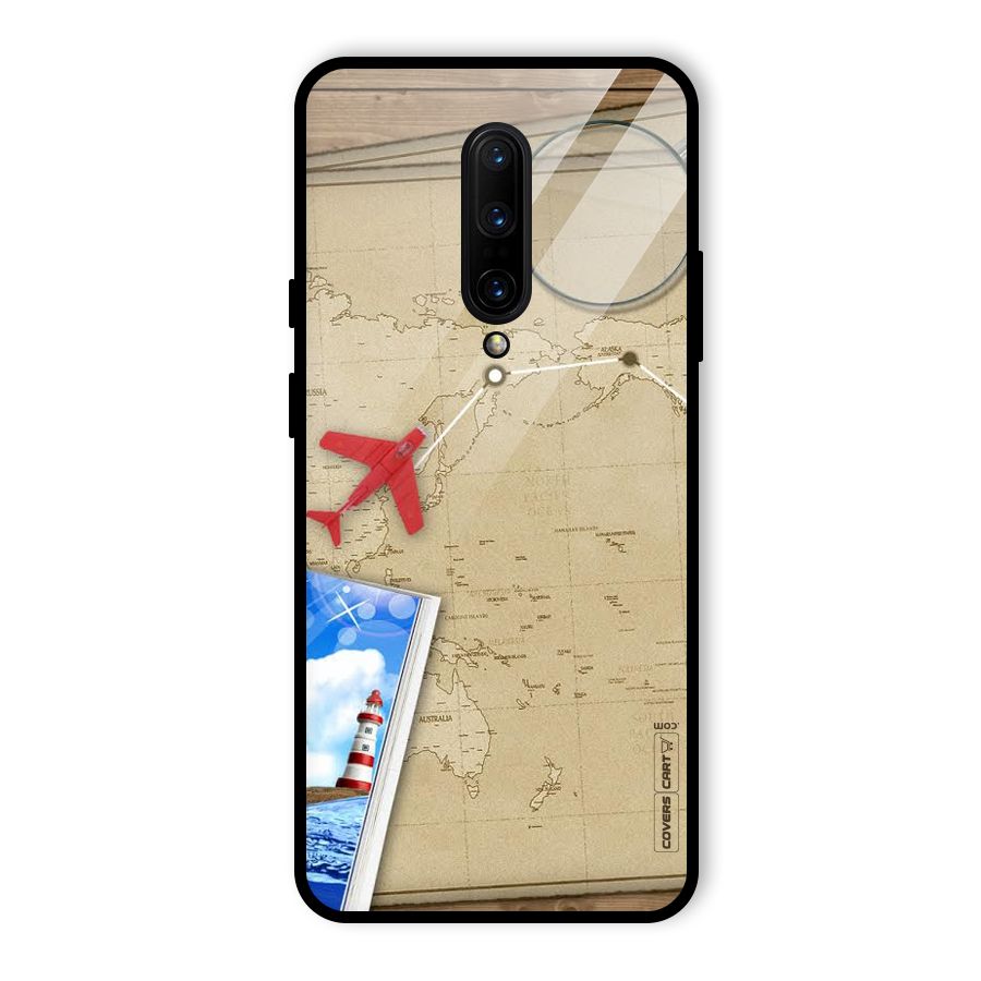 Summer Travel Glass Back Case for OnePlus 7 Pro