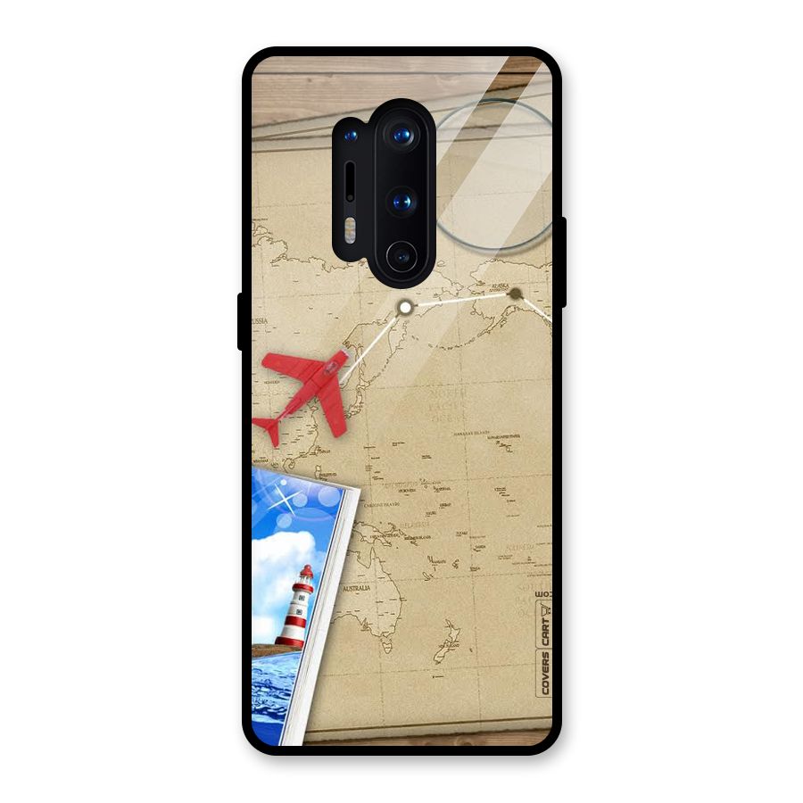 Summer Travel Glass Back Case for OnePlus 8 Pro