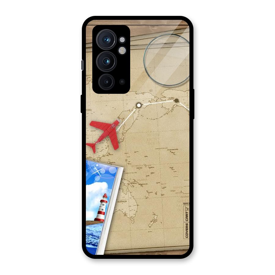 Summer Travel Glass Back Case for OnePlus 9RT 5G