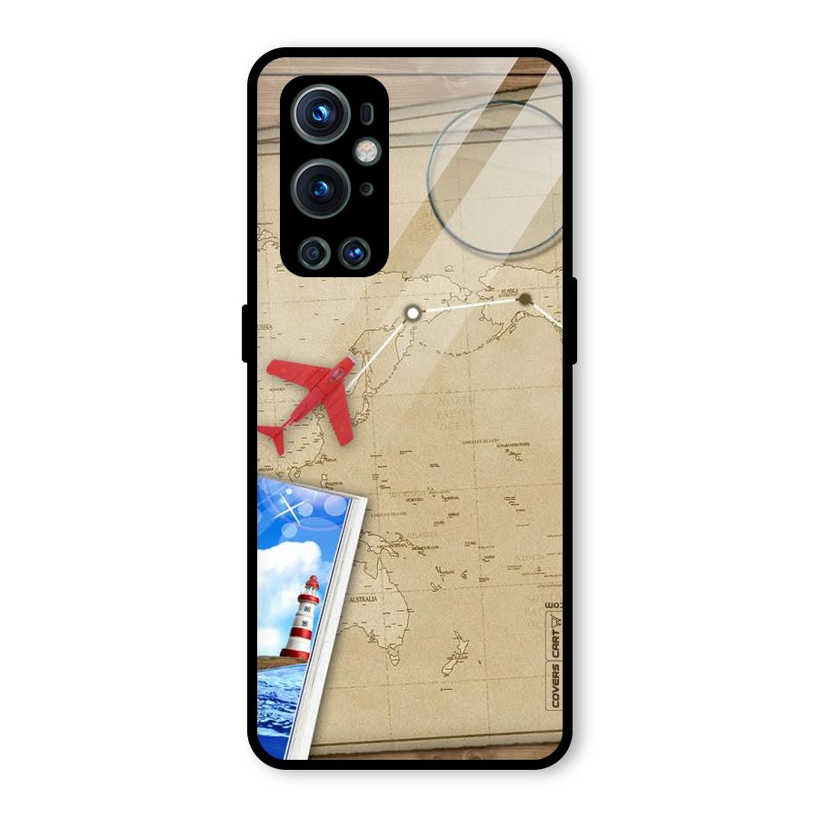 Summer Travel Glass Back Case for OnePlus 9 Pro