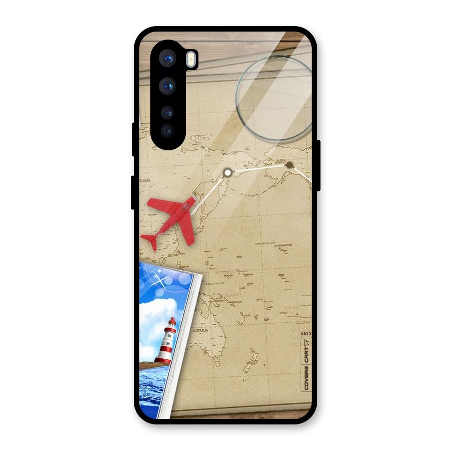 Summer Travel Glass Back Case for OnePlus Nord