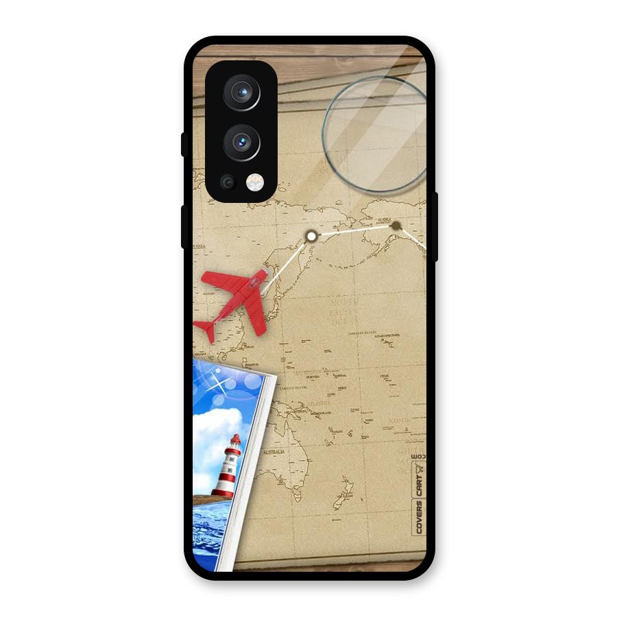 Summer Travel Glass Back Case for OnePlus Nord 2 5G