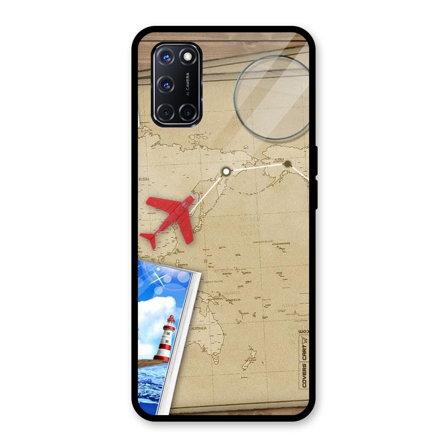 Summer Travel Glass Back Case for Oppo A52