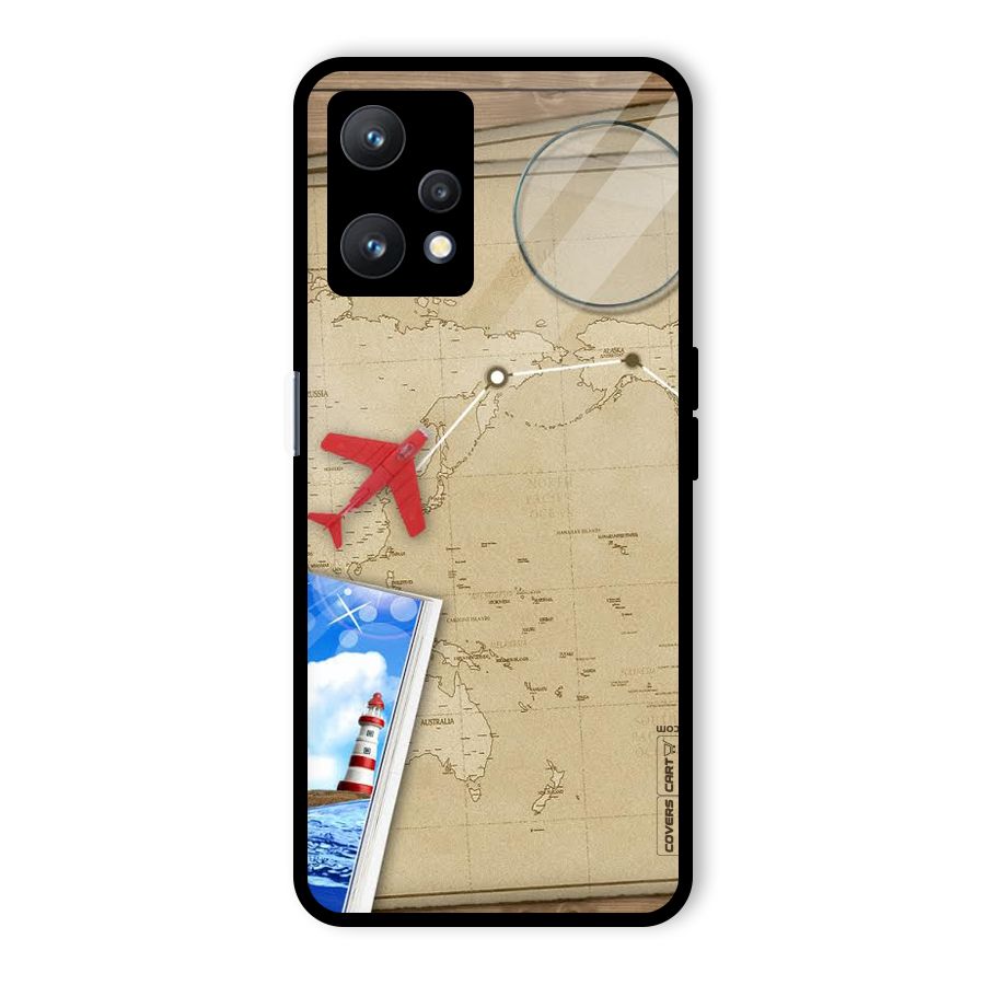 Summer Travel Glass Back Case for Realme 9 Pro 5G