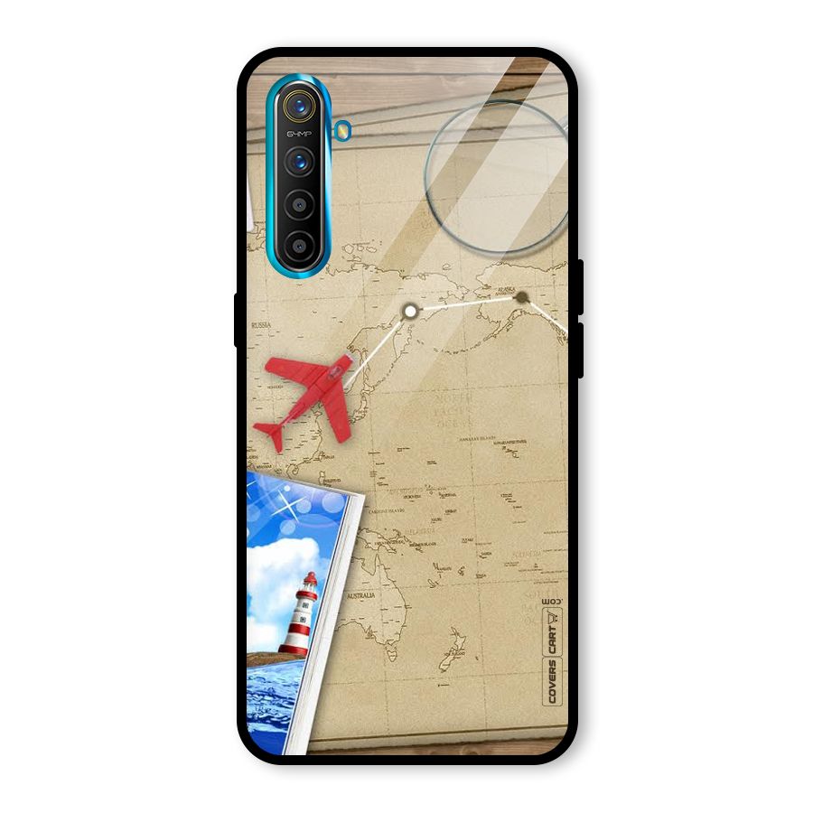 Summer Travel Glass Back Case for Realme X2