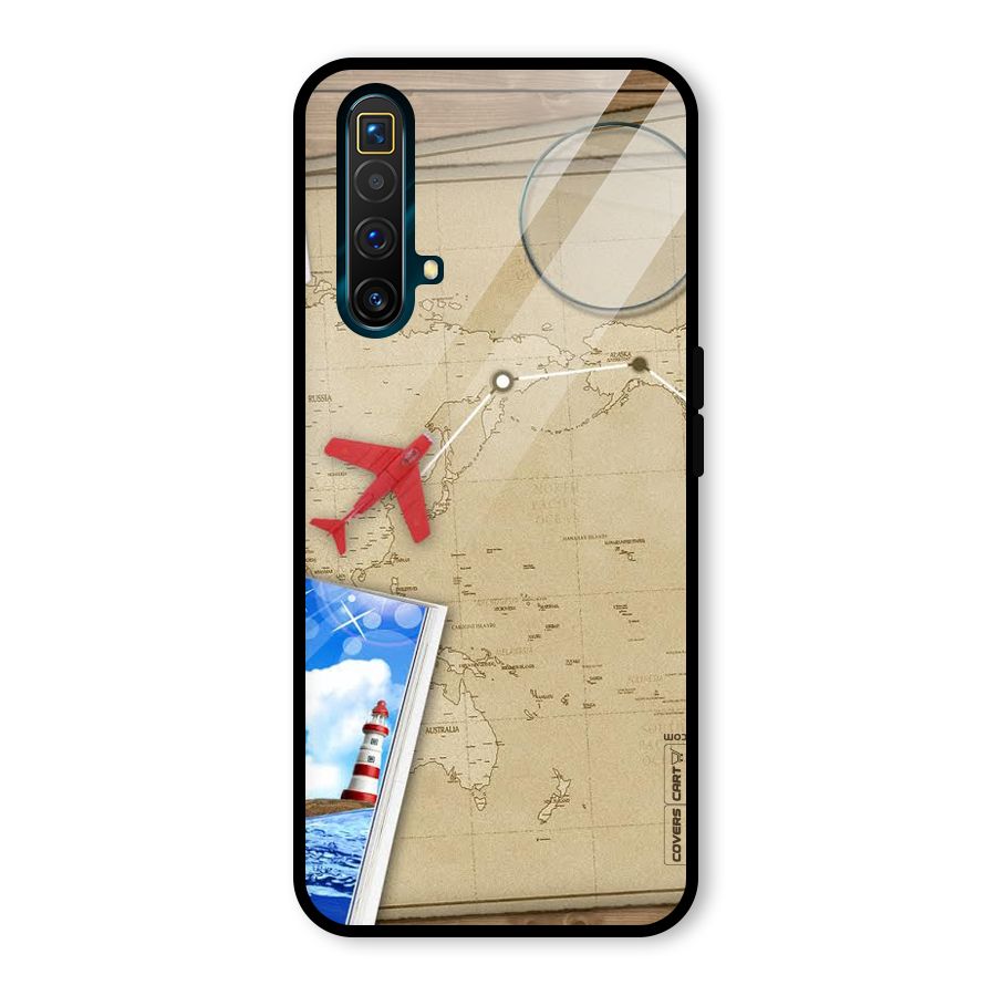 Summer Travel Glass Back Case for Realme X3 SuperZoom