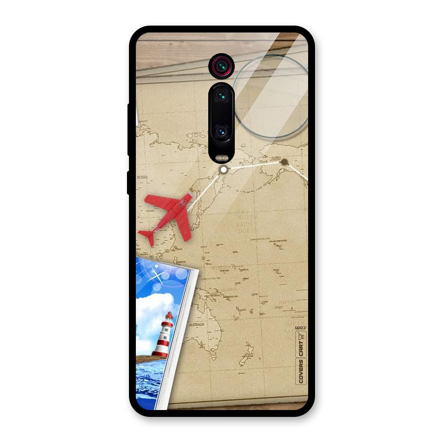 Summer Travel Glass Back Case for Redmi K20